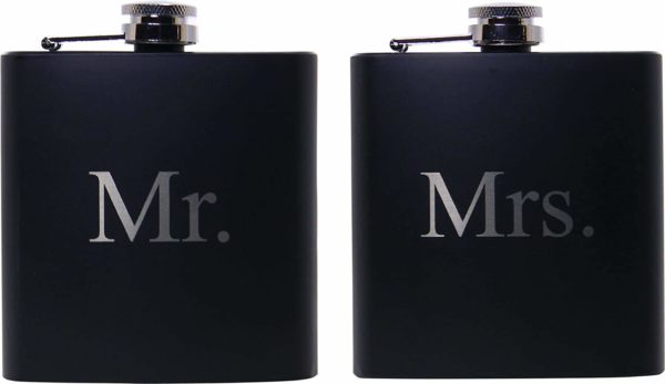 Mr and Mrs Flask Set