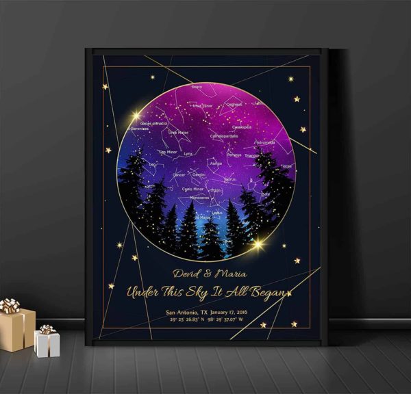 Personalized Star Constellation Map