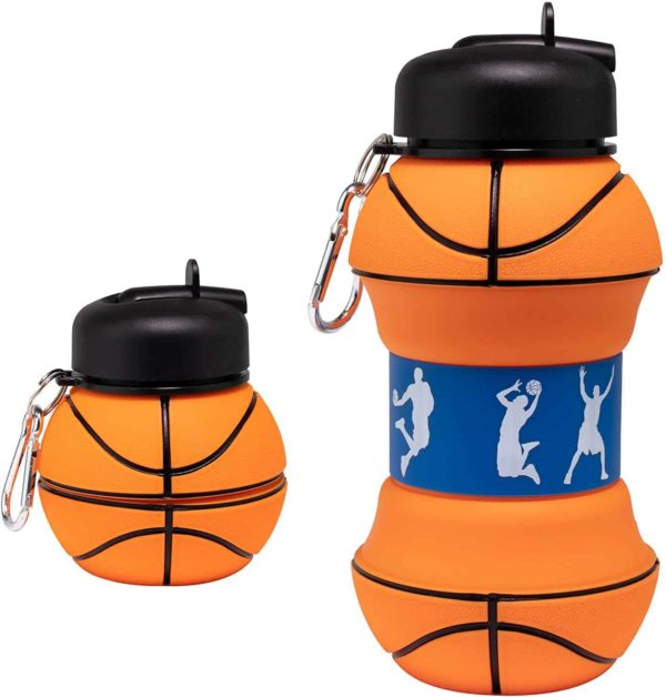 Silicone Basketball Water Bottle