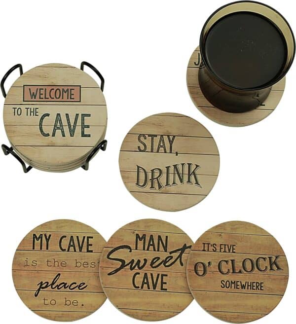 Rustic Farmhouse Man Cave Coasters