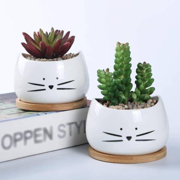 Cat Ceramic Succulent Planter Pots