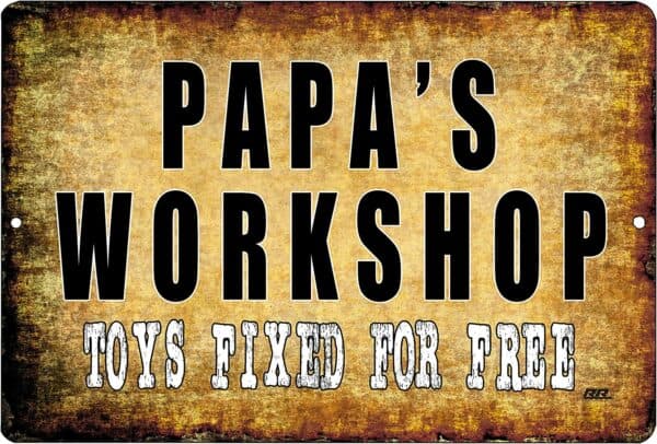 Papas Workshop Sign