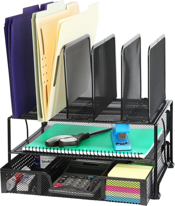 Desk Organizer With Sliding Drawer