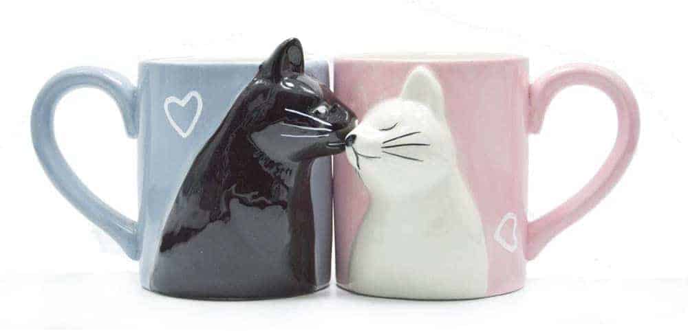 Kiss Cat Coffee Couple Mug