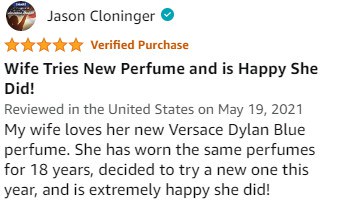 Versace Dylan Blue Perfume Spray Review