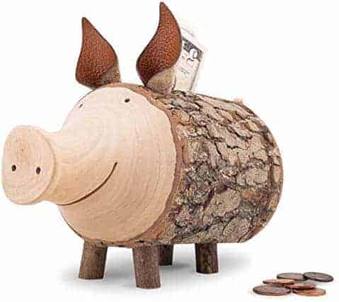 Wood Piggy Bank