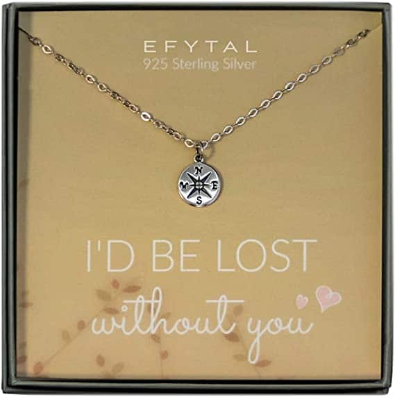 I'd Be Lost Without You Compass Heart Jewelry