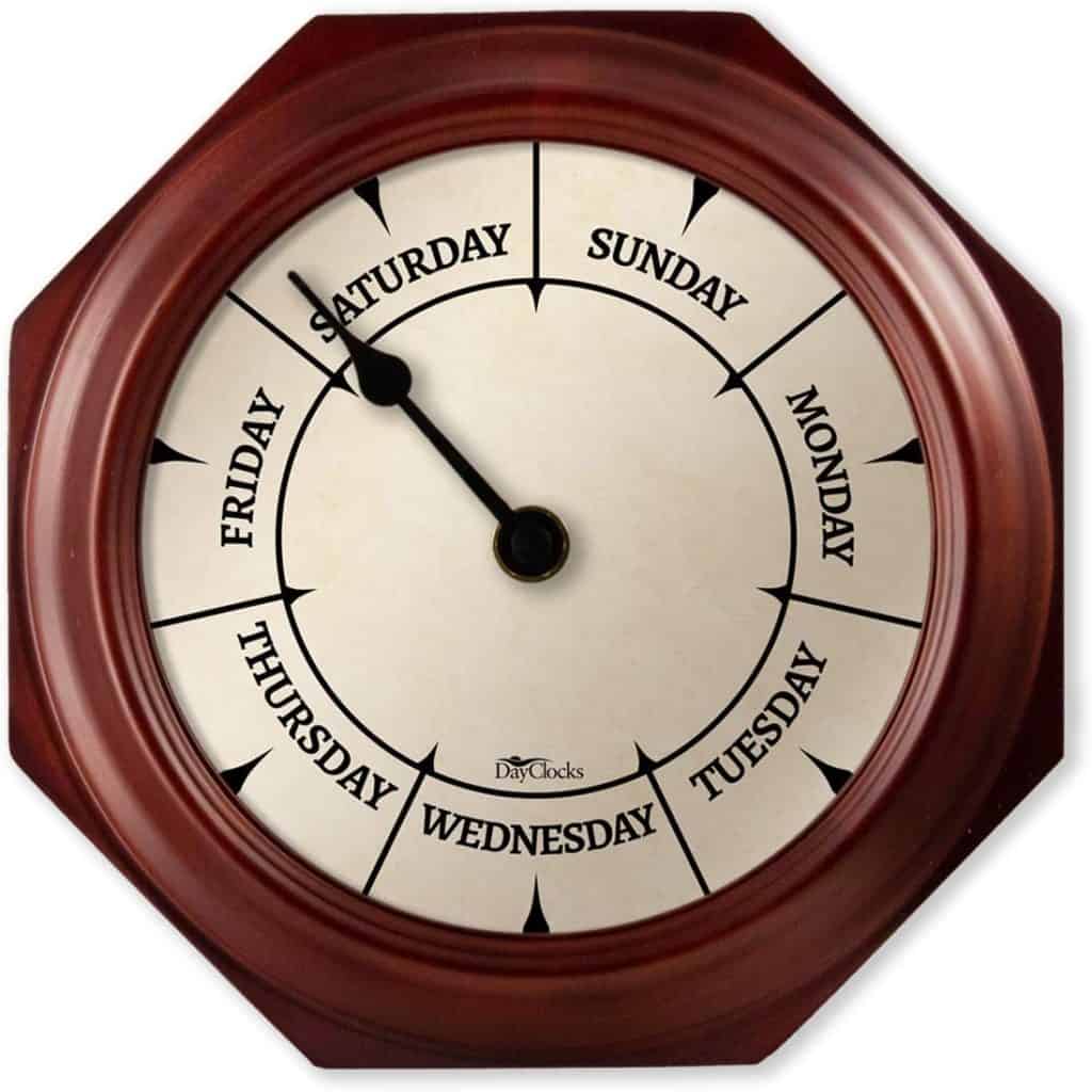 Day of The Week Wall Clock