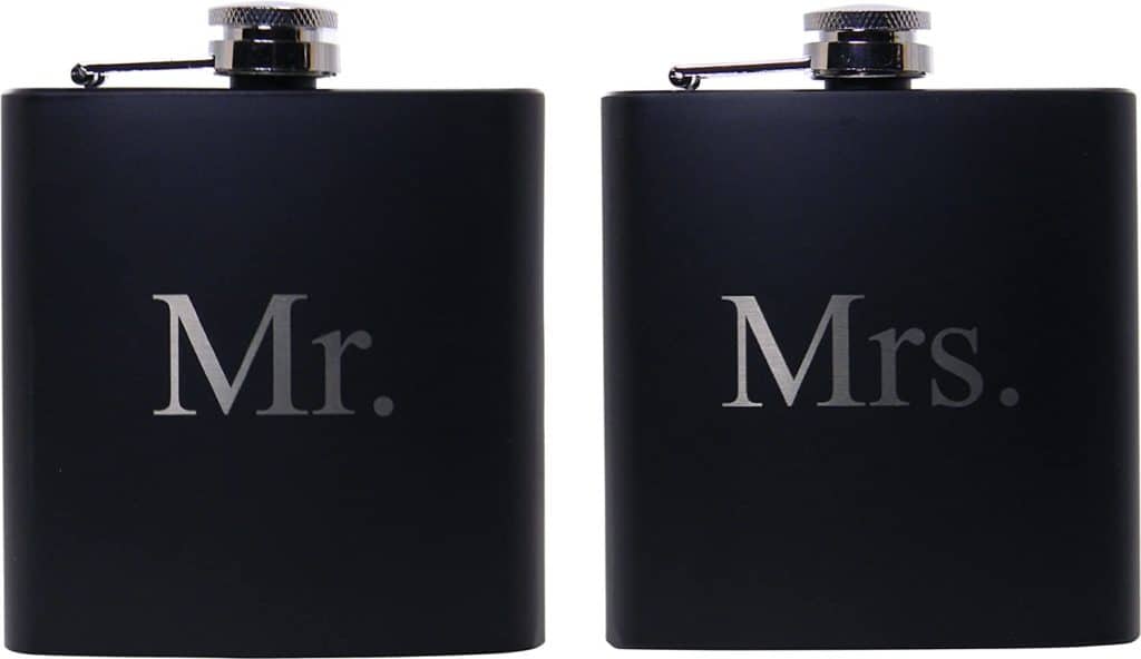 Mr. and Mrs. Flask Set