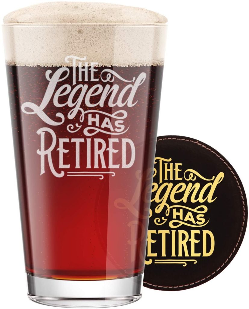 The Legend Has Retired Beer Glass