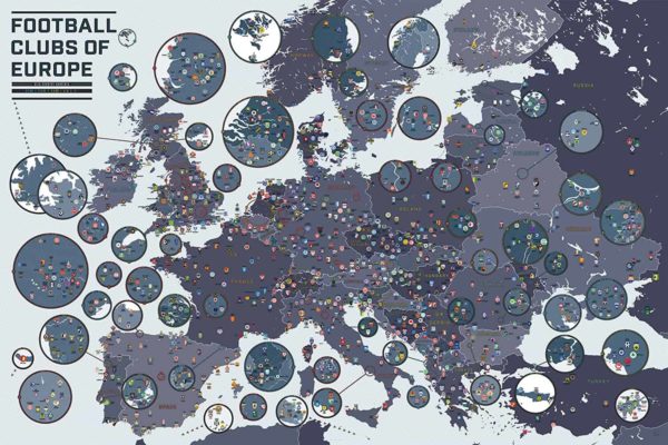 Football Clubs of Europe Prints