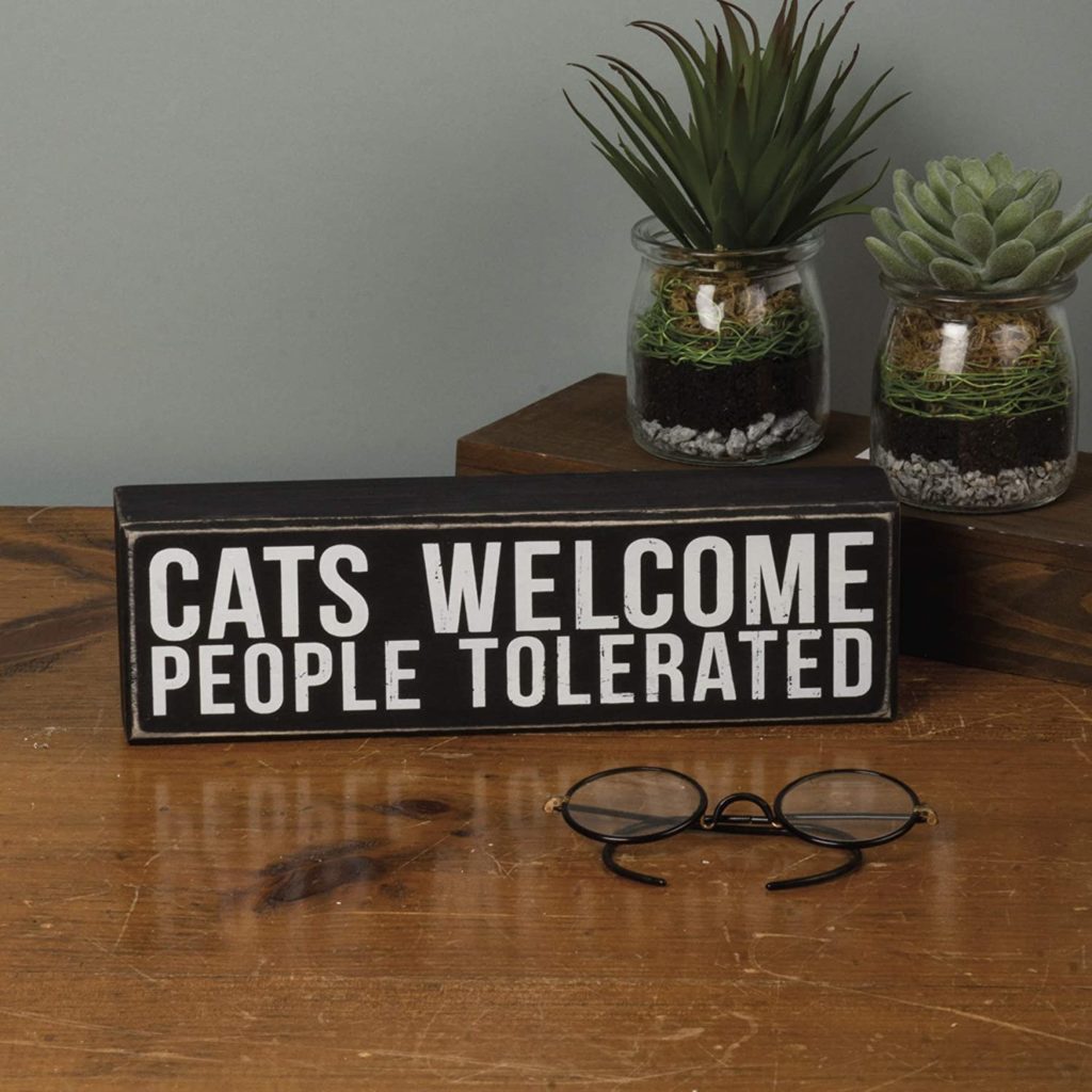 Cats Welcome Box Sign