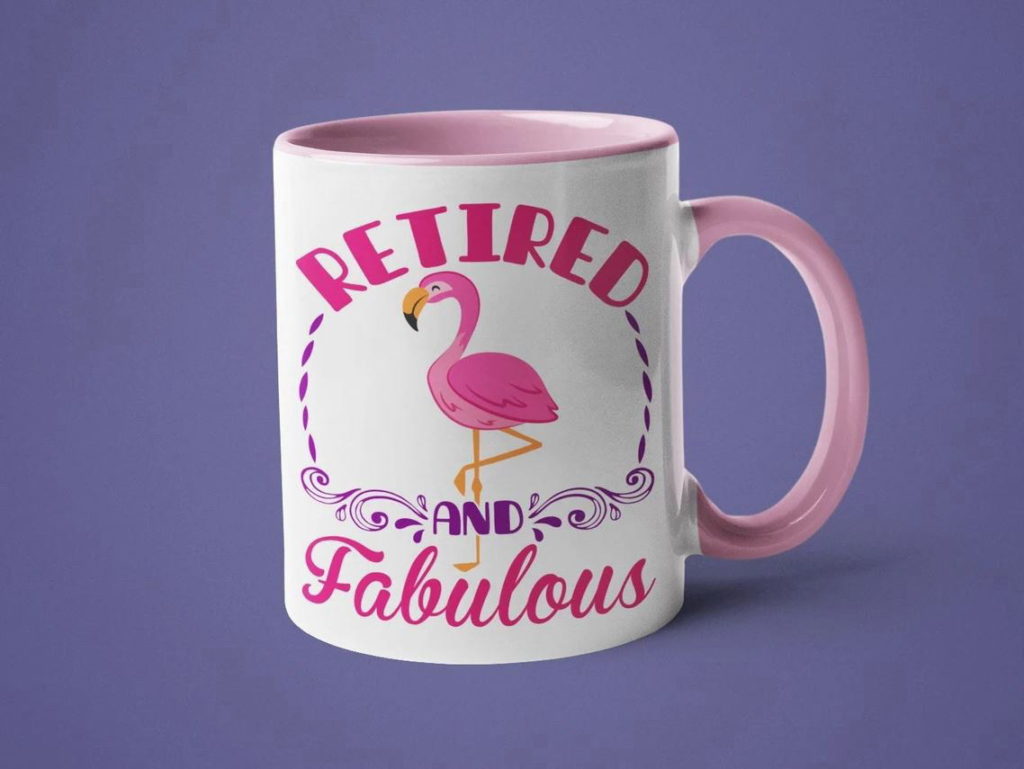 Retirement Flamingo Mug