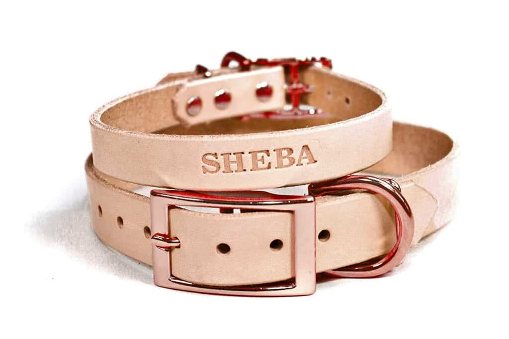 Handmade Personalized Leather Dog Collar
