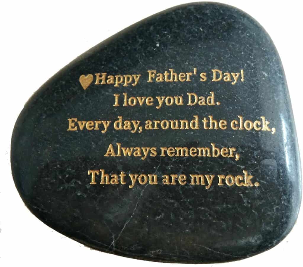 Happy Father’s Day Engraved Rock