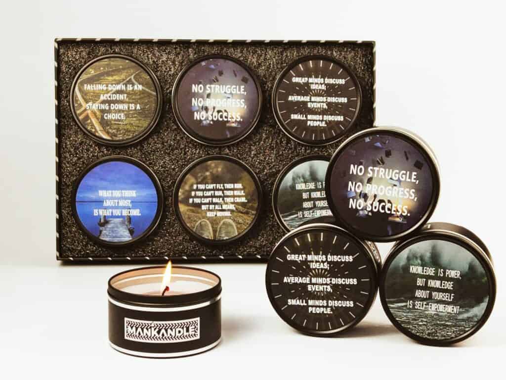 Stress Relief Candles Gift Set for Men