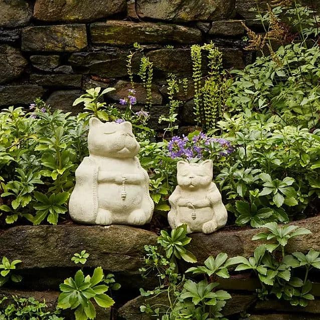 Zen Cat Garden Sculpture