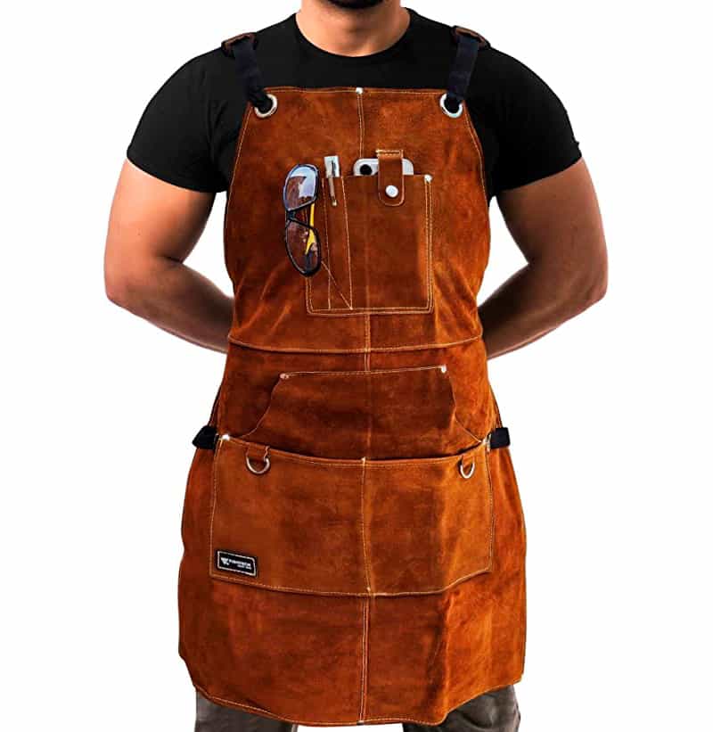 Leather Apron With Tool Pockets