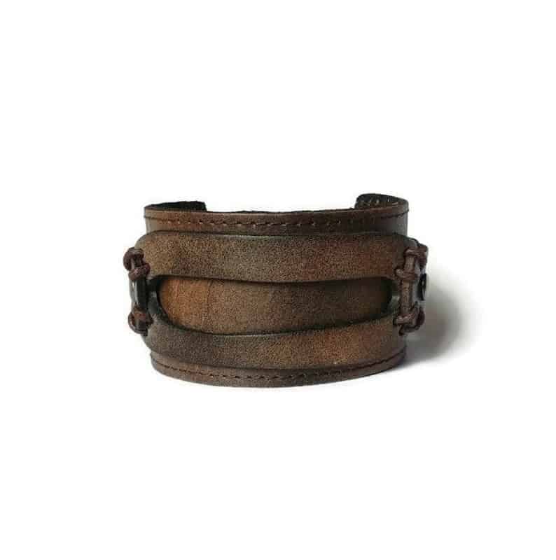 Leather Rustic Style Cuff Bracelet