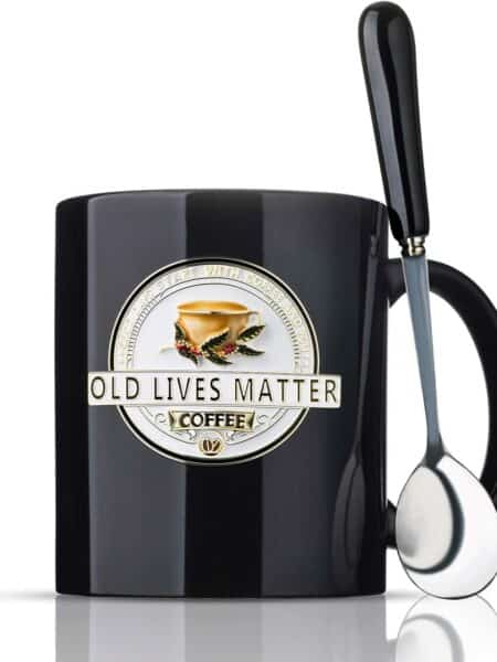 Old Lives Matter Coffee Mug With Spoon