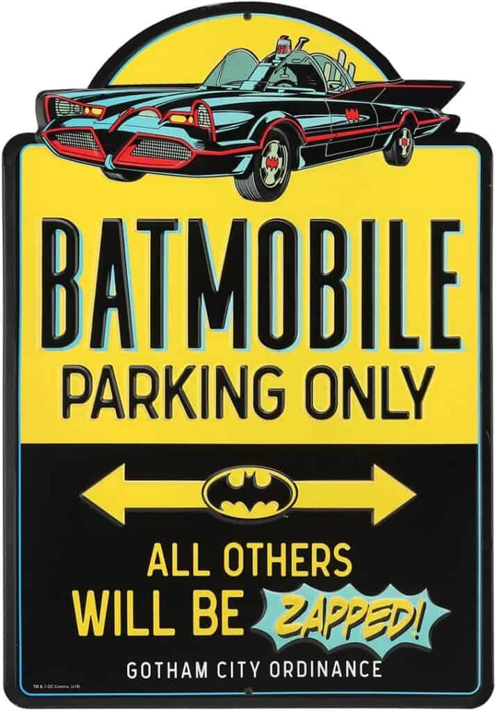 Batmobile Parking Only Metal Sign