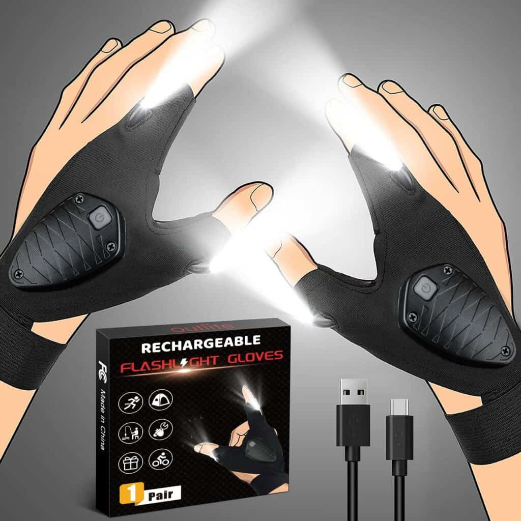 Rechargeable Led Flashlight Gloves