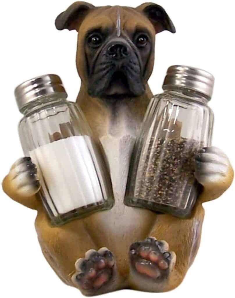 Boxer Dog Salt and Pepper Shaker Holder