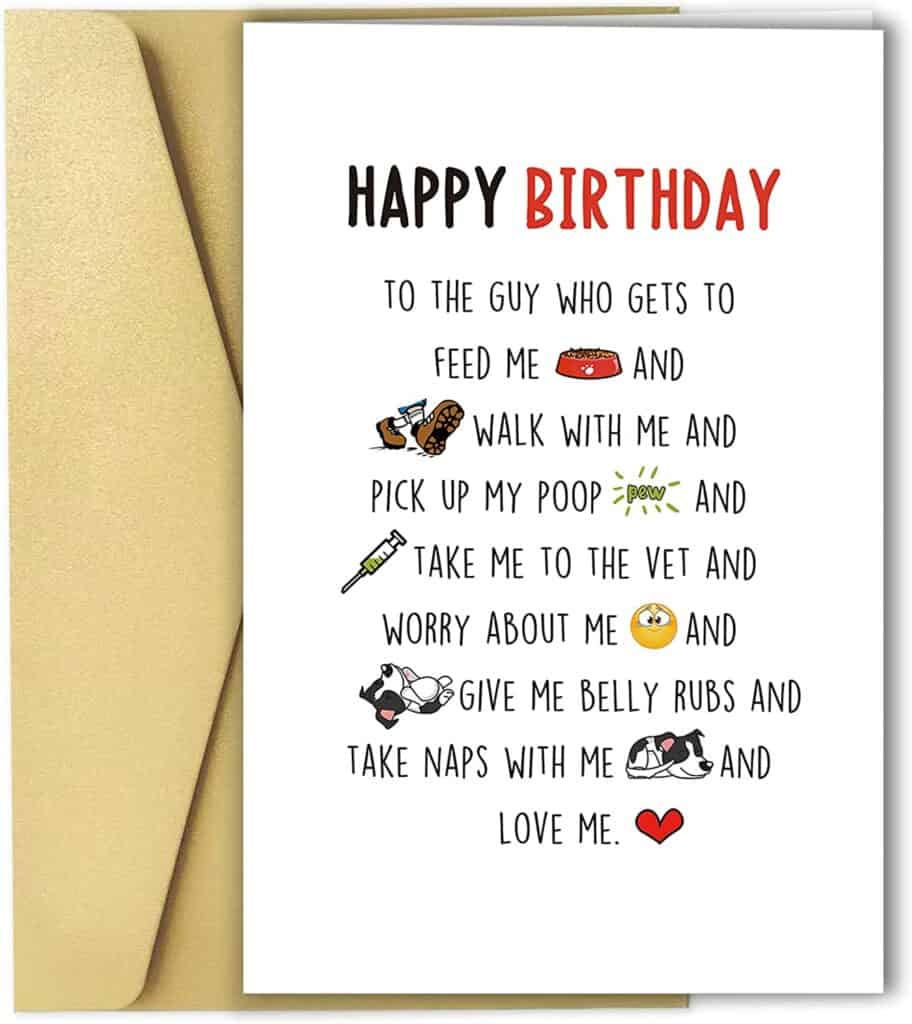 Funny Dog Dad Birthday Card