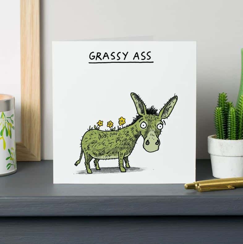 Grassy Ass Thank You Card