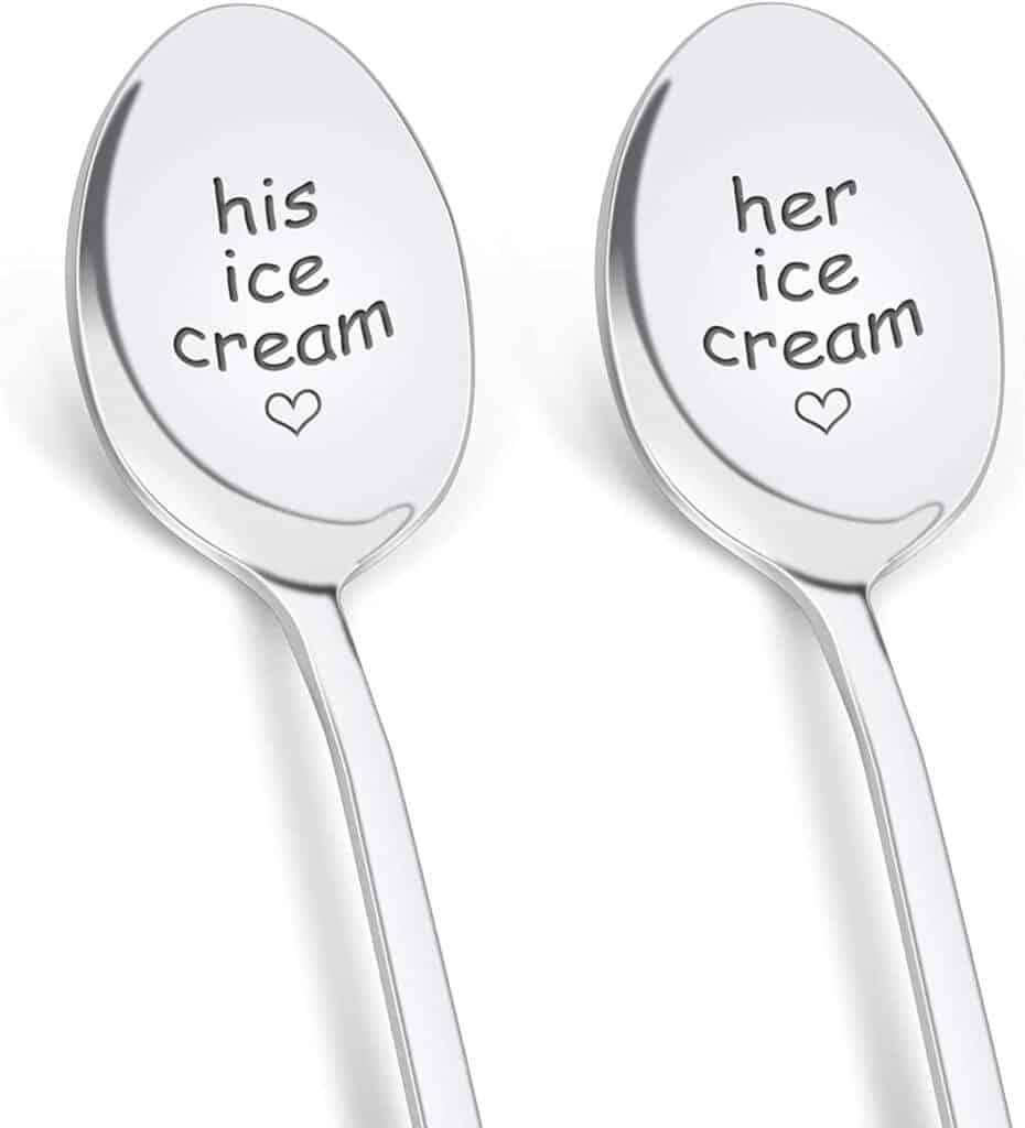 Engraved Ice Cream Spoons