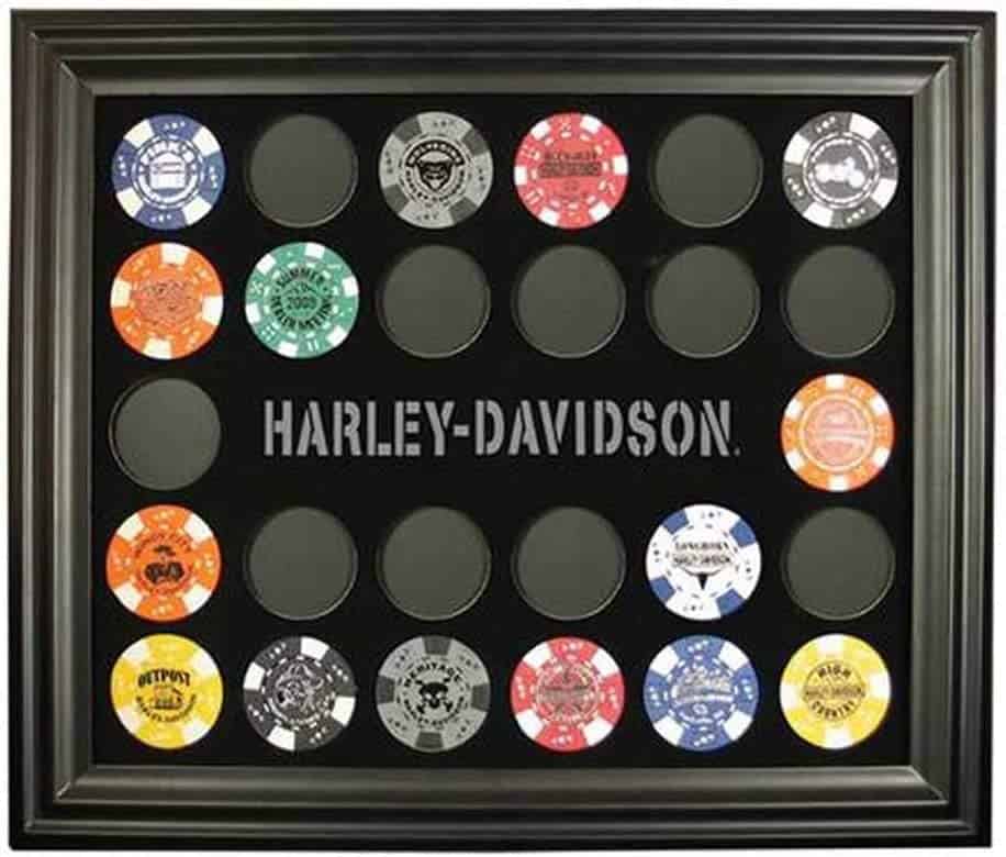 Harley-Davidson Poker Chip Collectors Frame