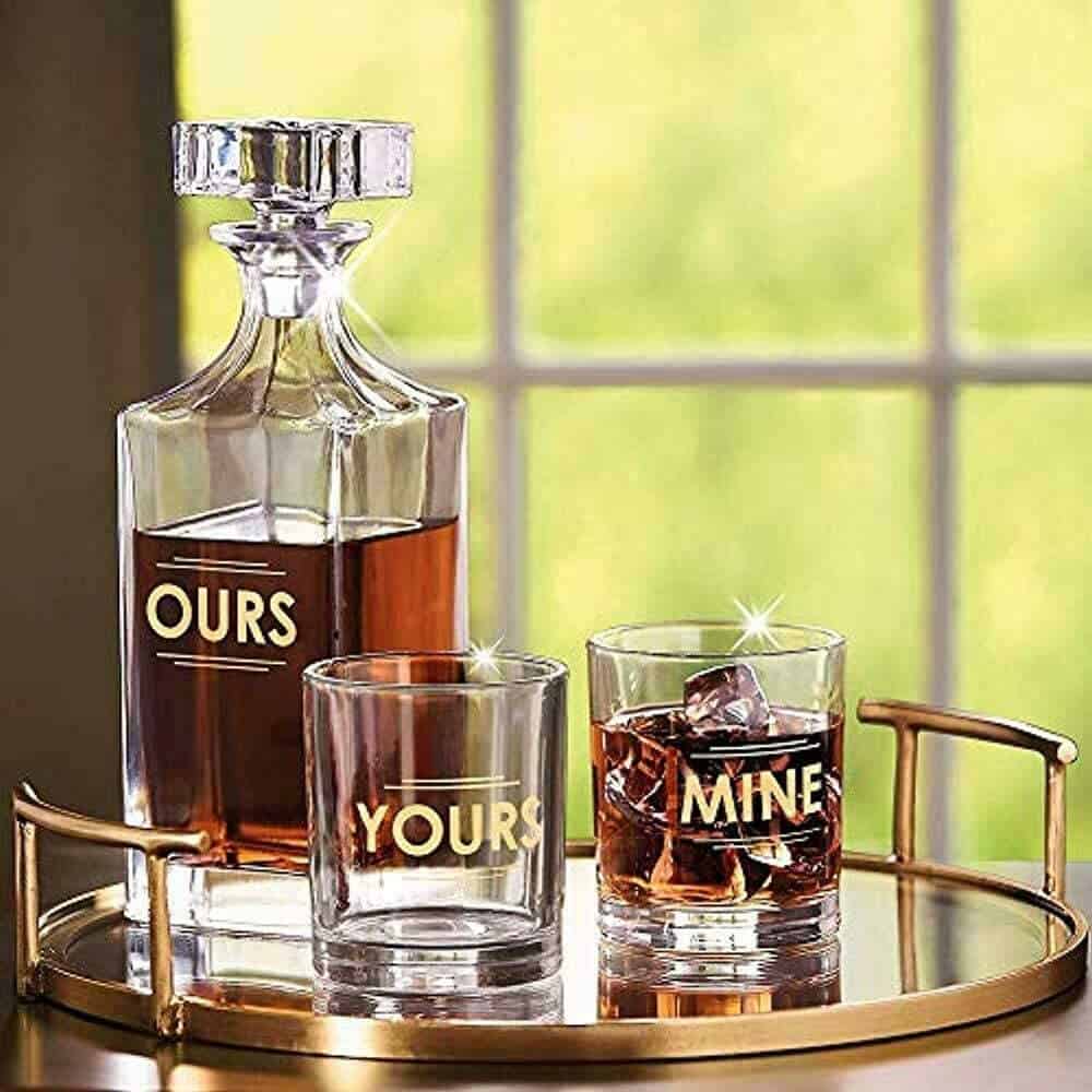 Whiskey Decanter Set for Couples
