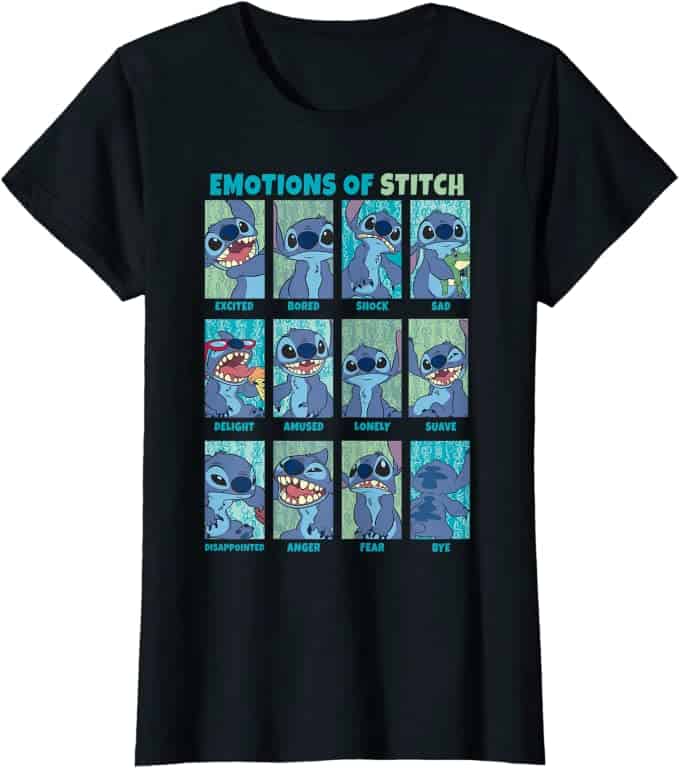Emotions Of Stitch Panels T-Shirt