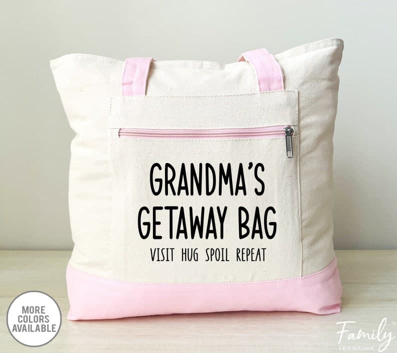 Grandma's Getaway Zippered Tote Bag
