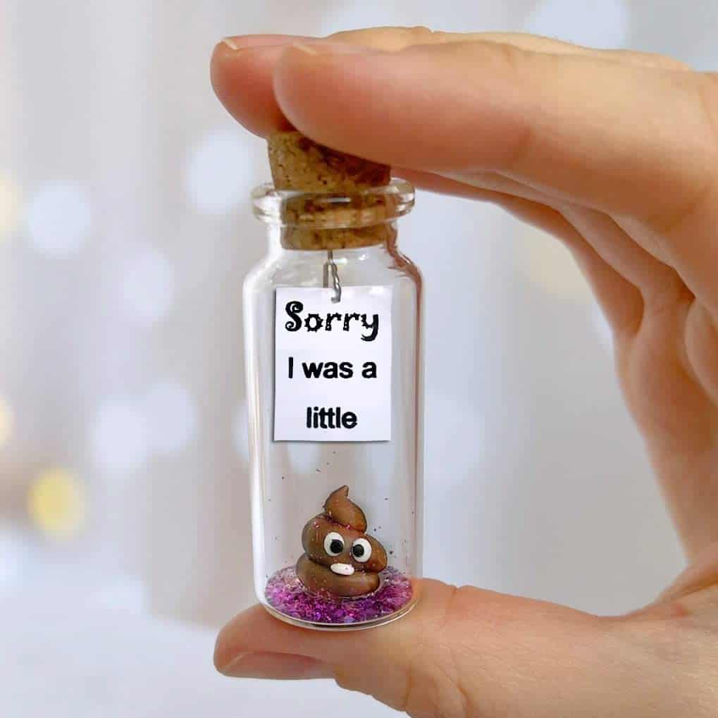 Cute Poop In A Jar And Sorry Card