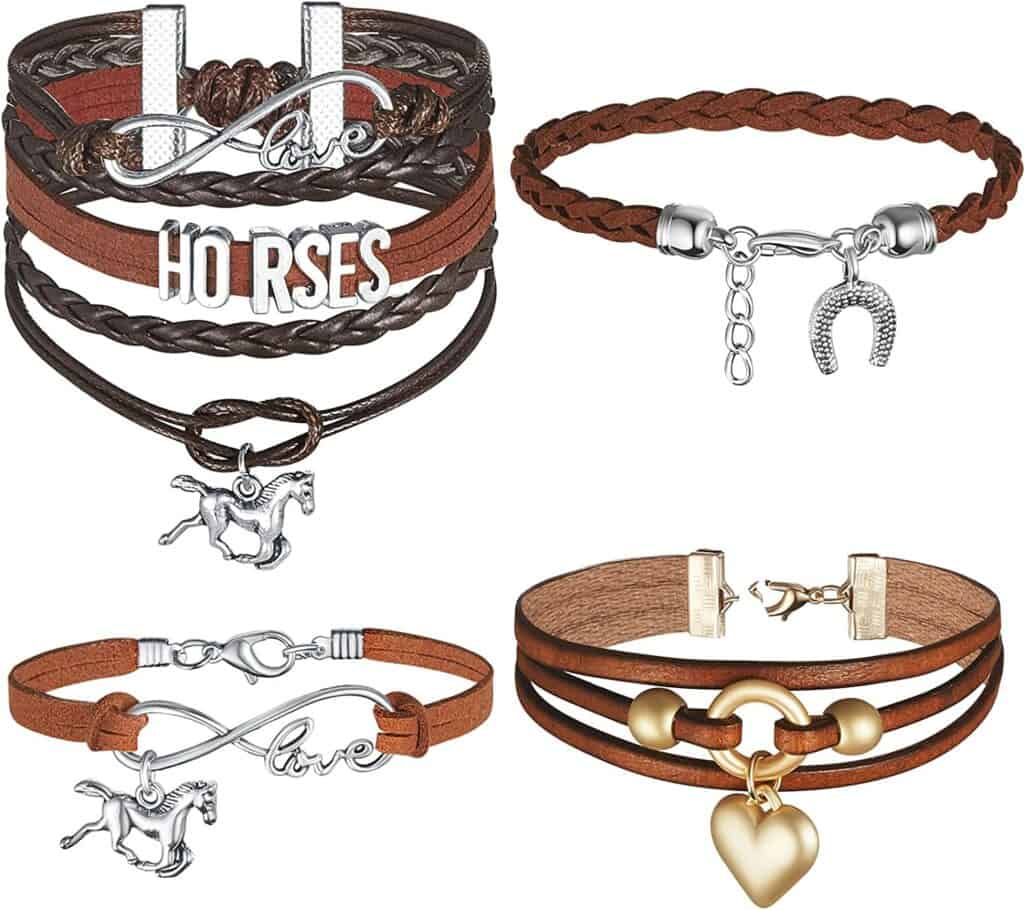 Handmade Leather Horse Bracelet