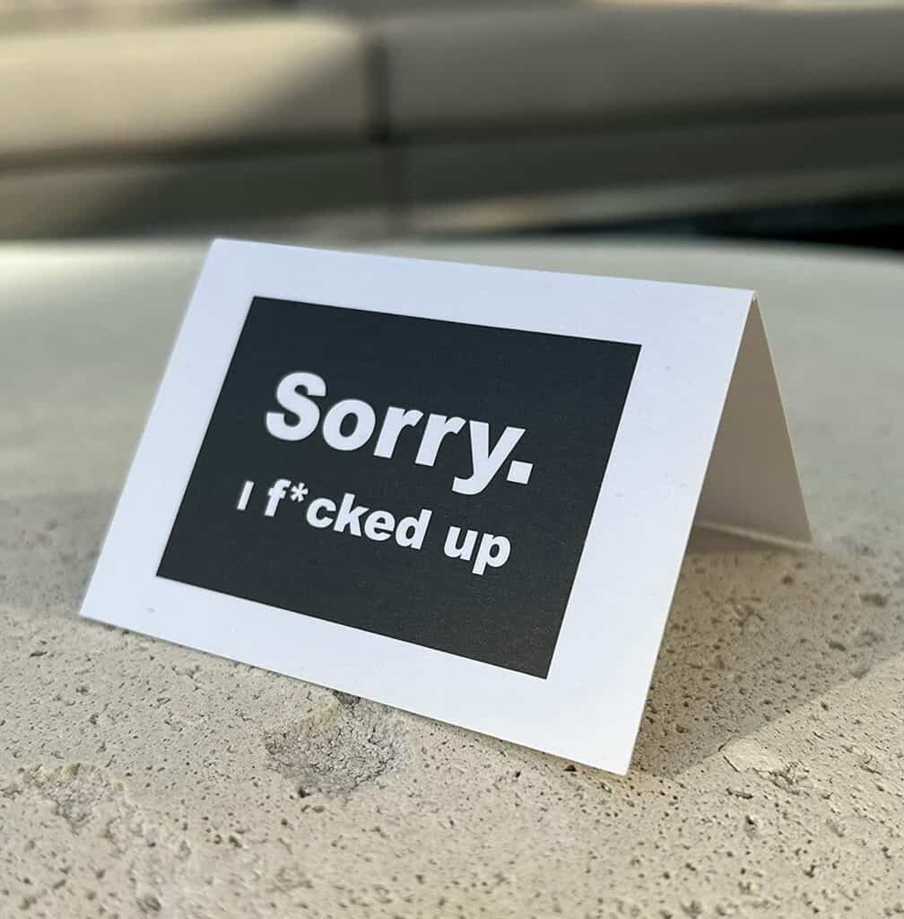 I'm Sorry Apology Card