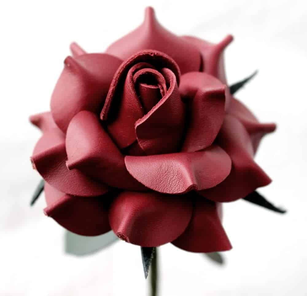 Leather Rose for 3rd Anniversary