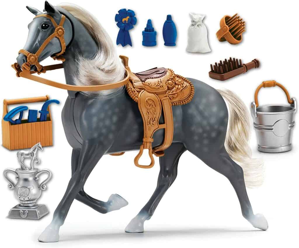 Toy Horse With Horse-care Accessories