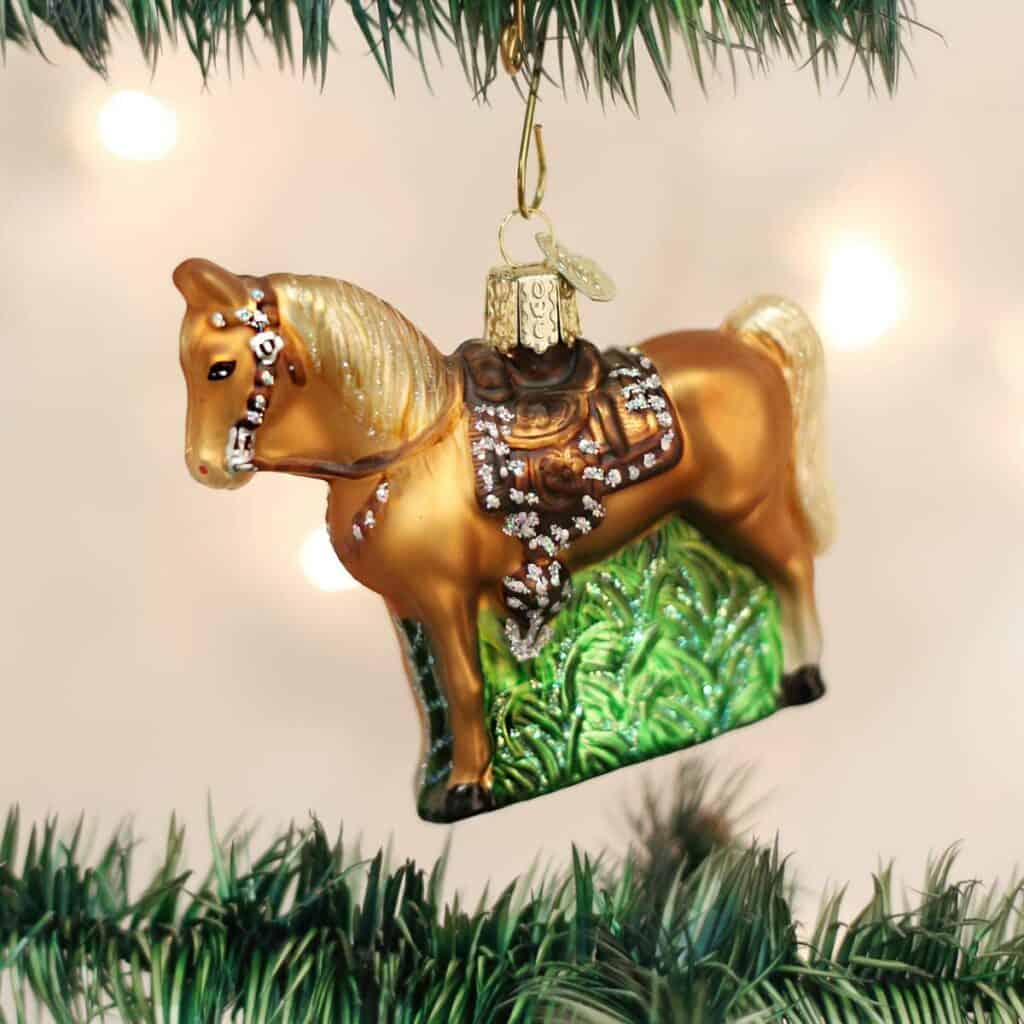 Western Horse Christmas Ornament