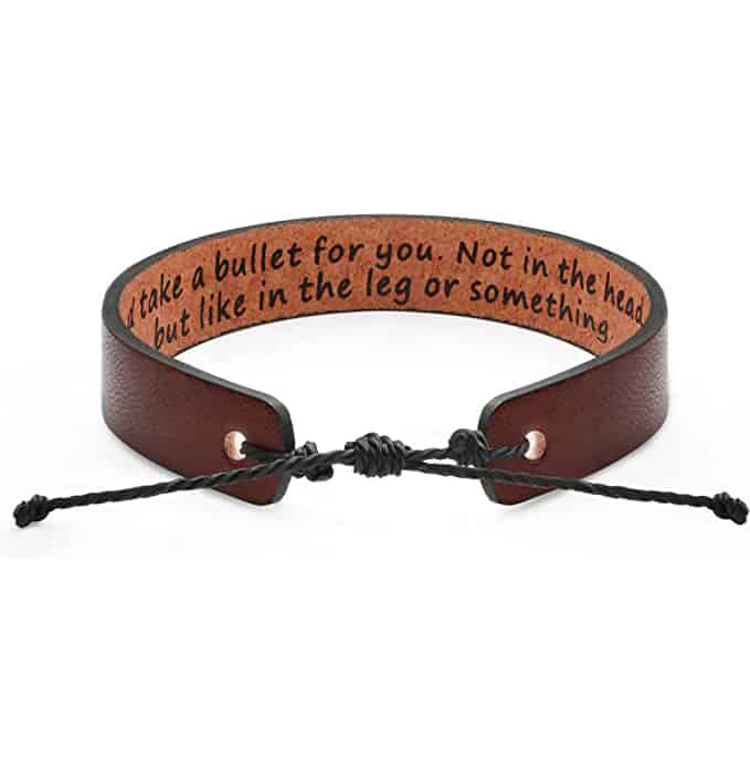 Inspirational Leather Bracelet for Men