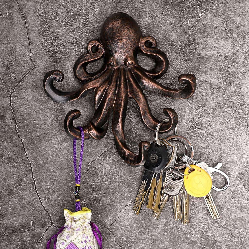 Iron Octopus Decorative Coat Hook