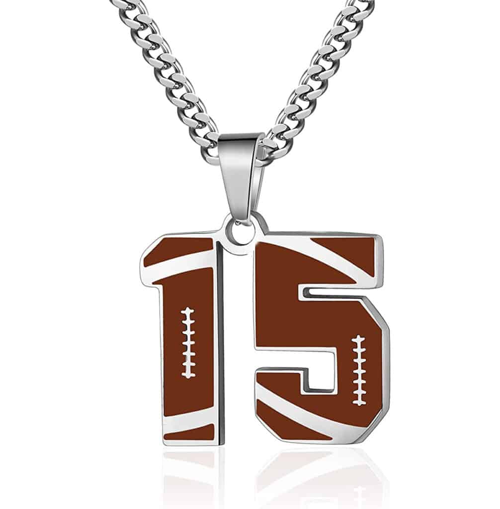 Football Number Necklace for Boys