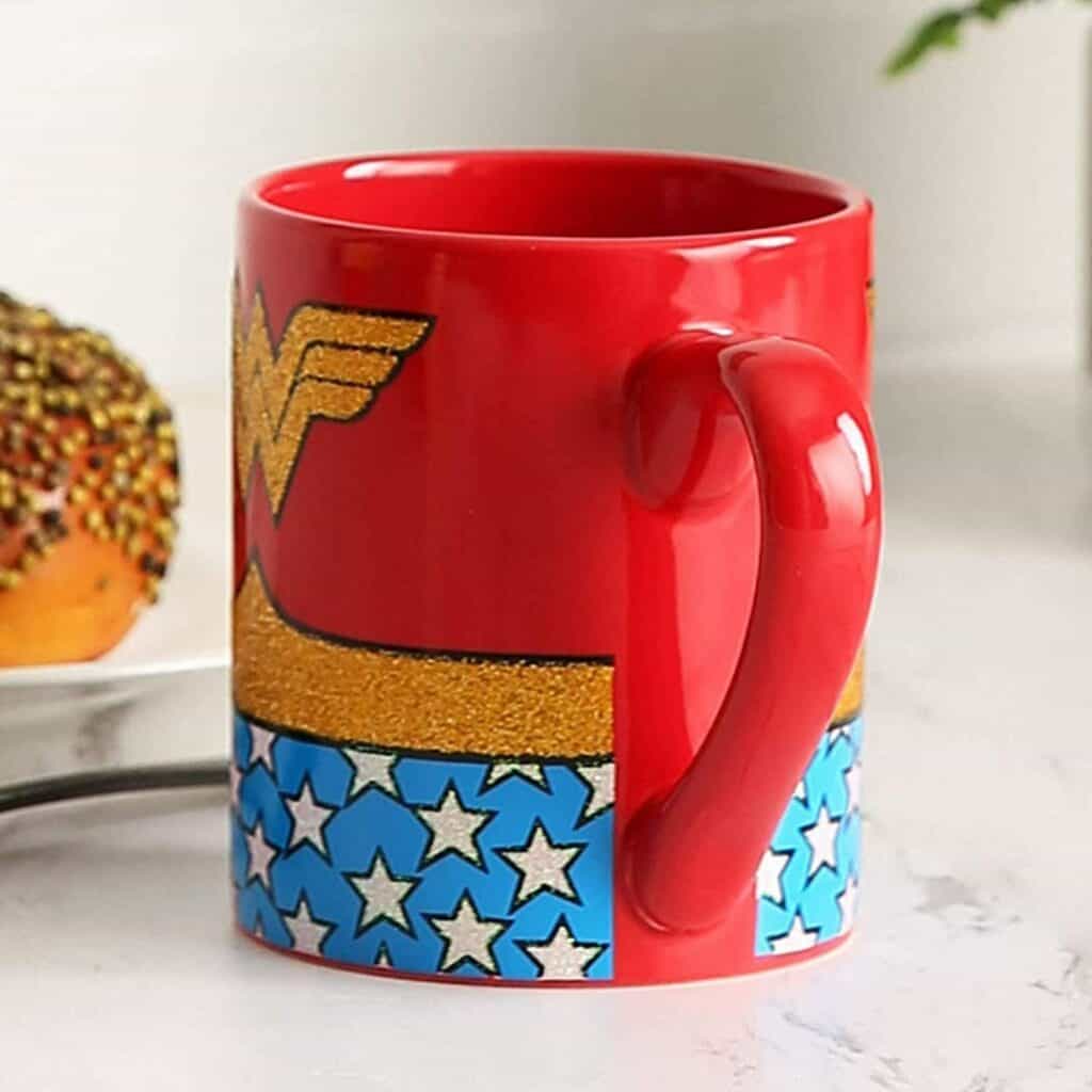 Wonder Woman Glitter Ceramic Coffee Mug