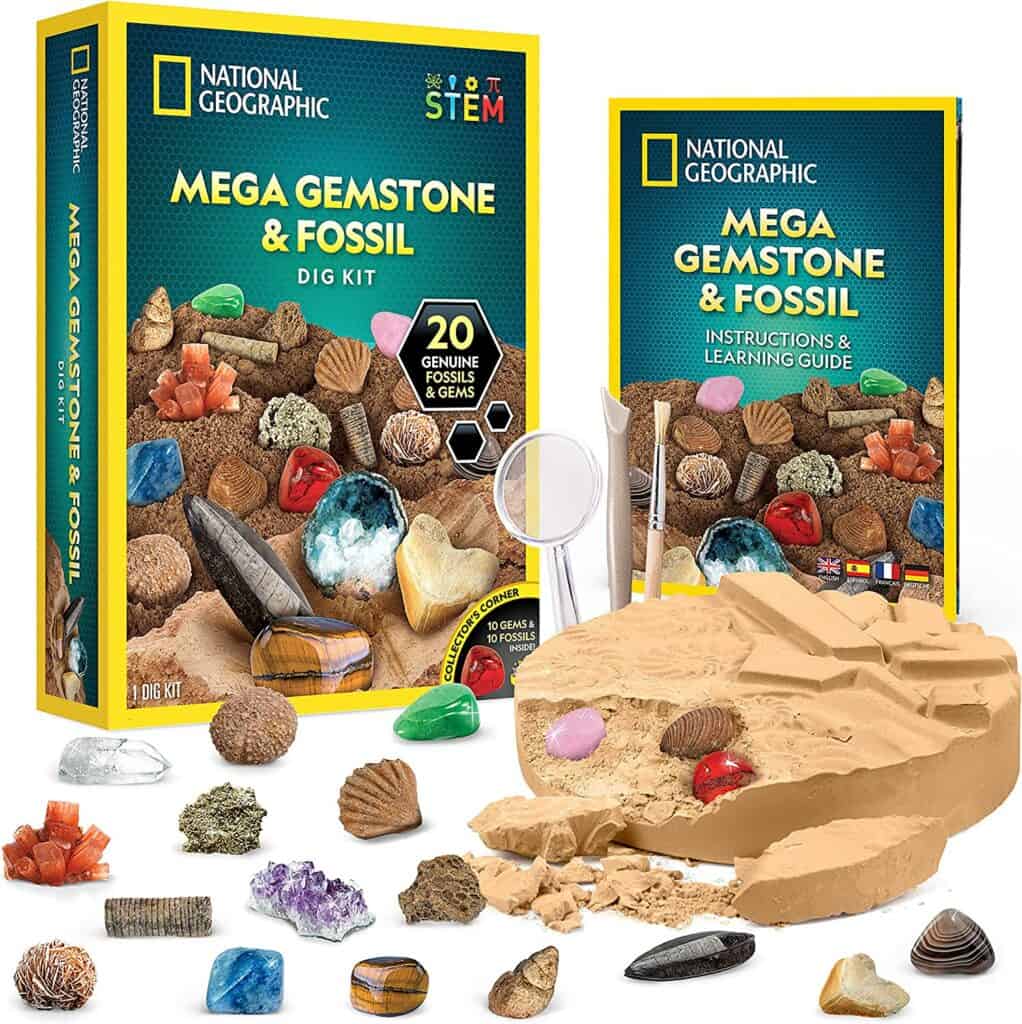 Mega Fossil and Gemstone Dig Kit