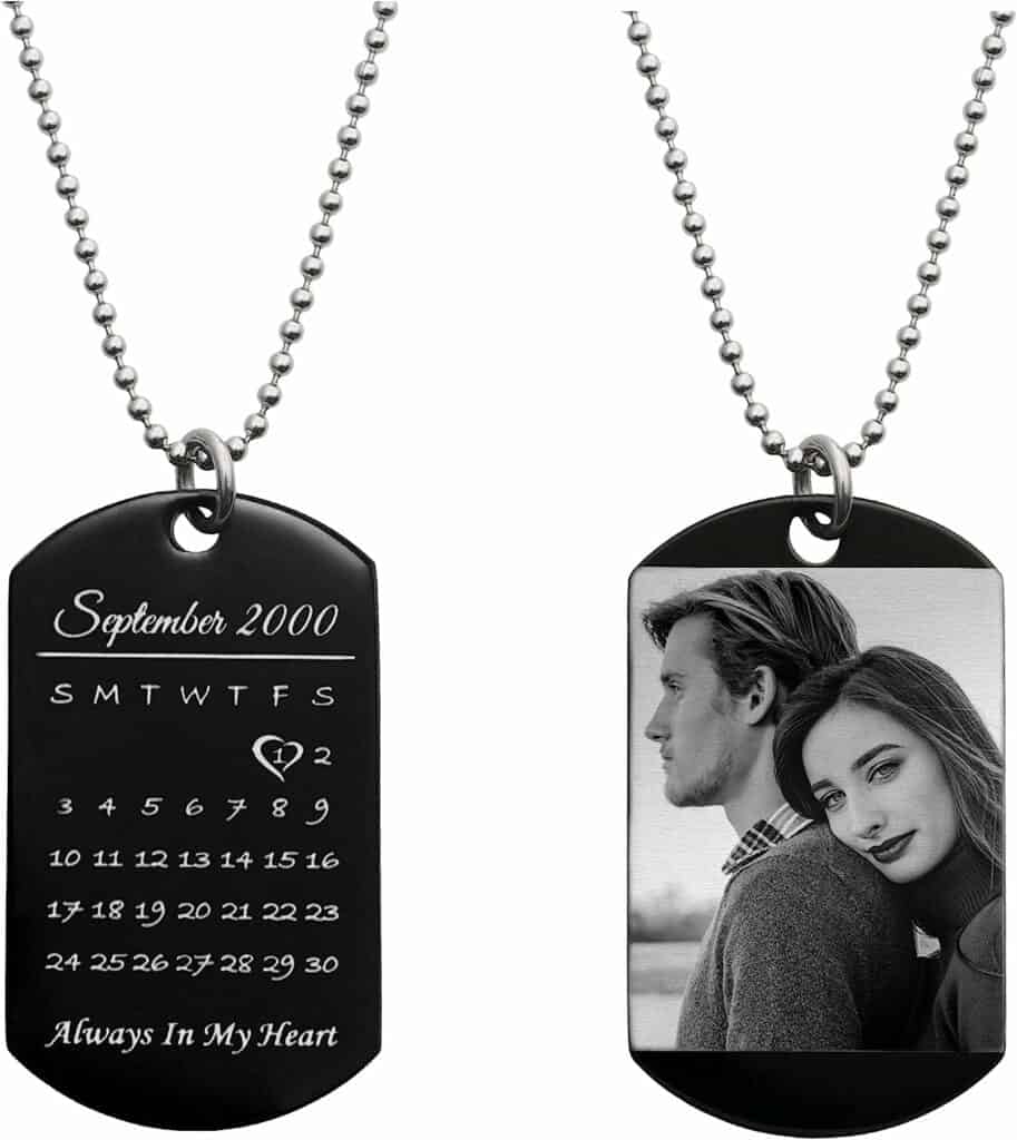 Laser Engraved Personalized Necklace