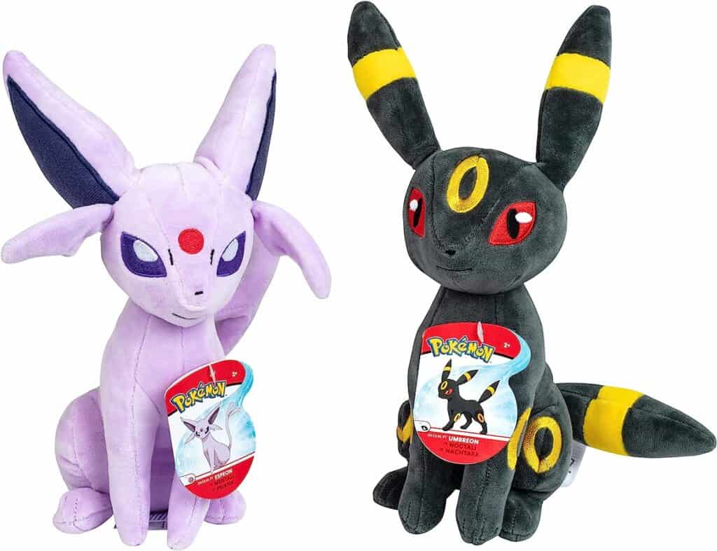 Pokemon Espeon and Umbreon Plush Stuffed Animal Toys