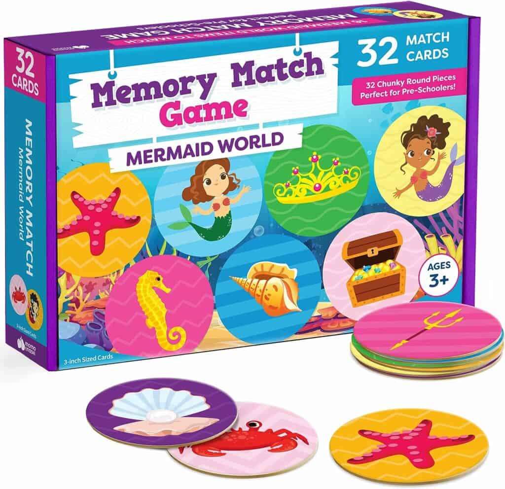 Mermaid Memory Card Matching Game