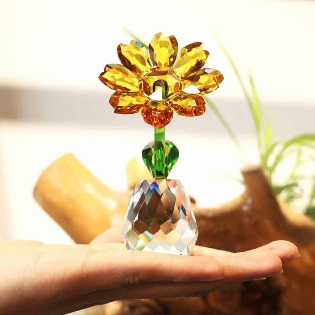 Crystal Sunflower Figurine