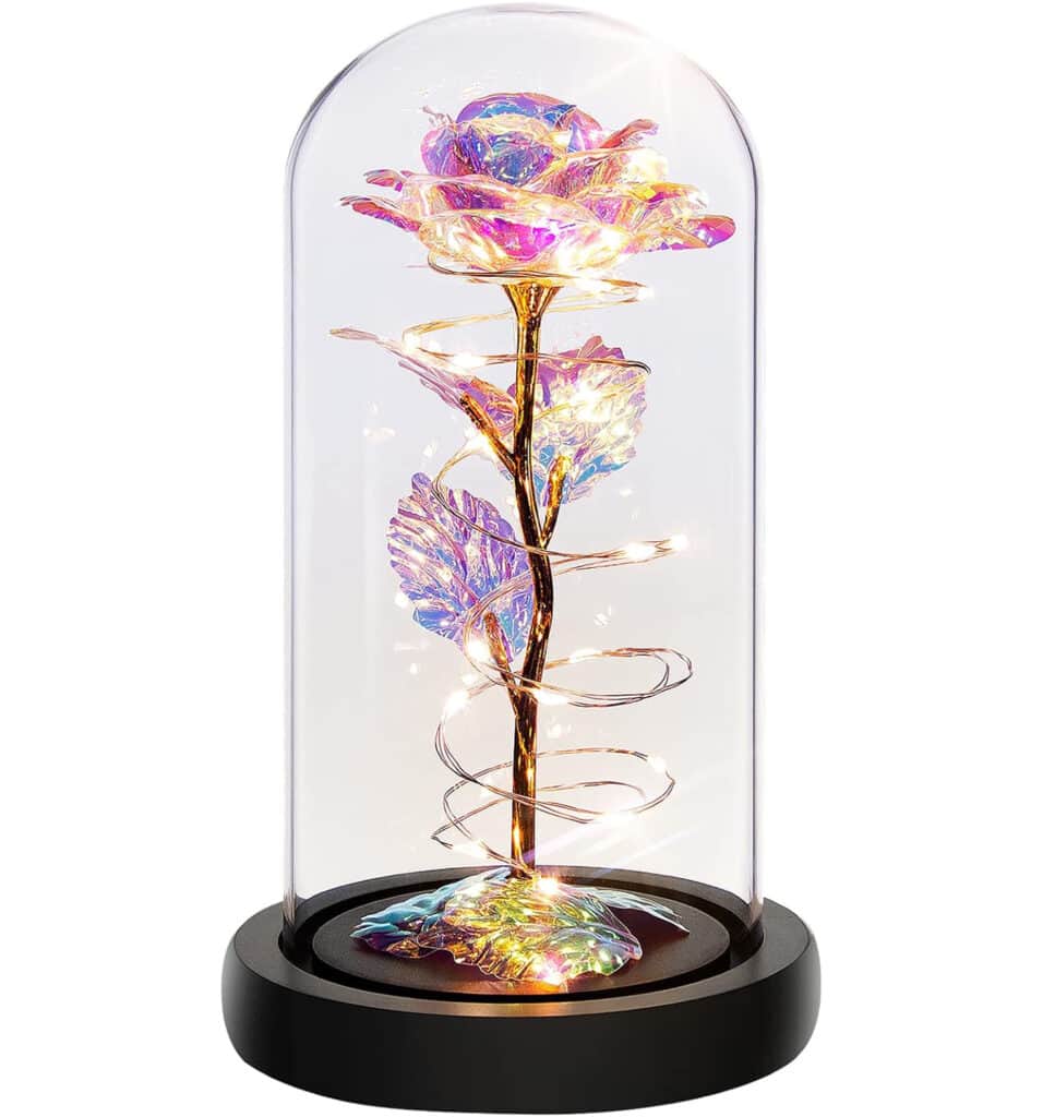 Light Up Rose in A Glass Dome